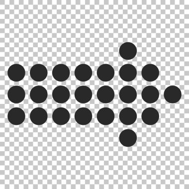 Noktalı ok doğru vektör simgesi