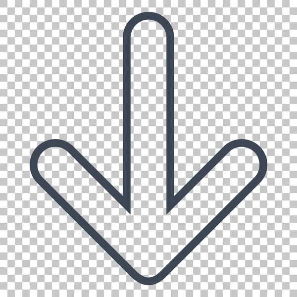 Zaoblený šipka dolů vektorové ikony — Stockový vektor