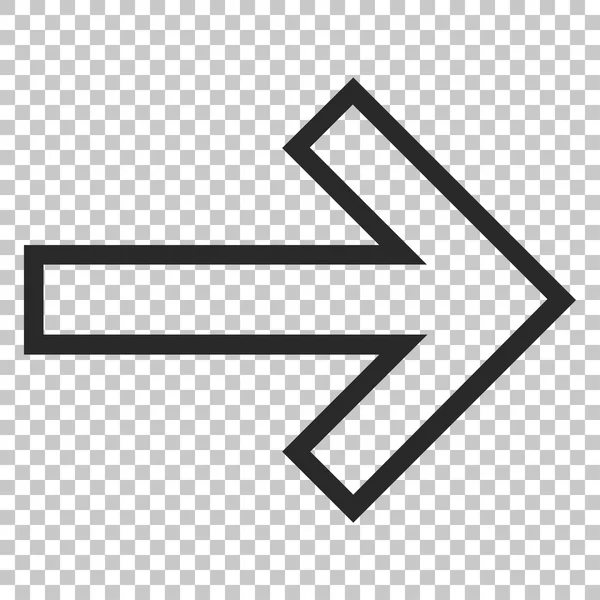 Flecha icono vector derecho — Vector de stock