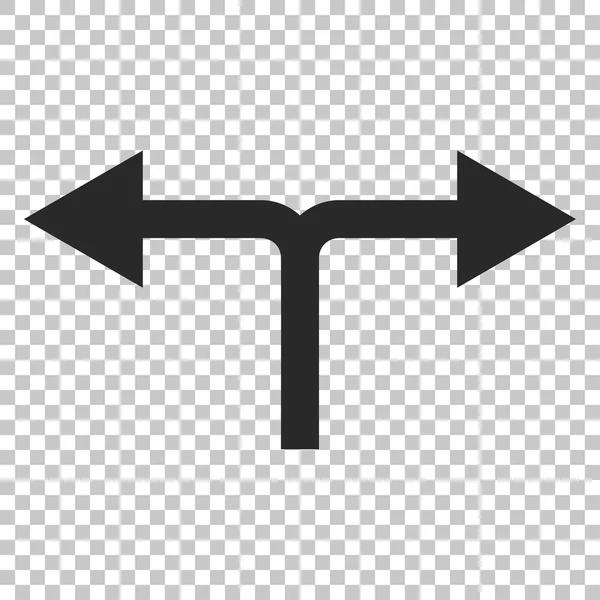 Bifurcation Arrows Left Right Vector Icon — Stock Vector