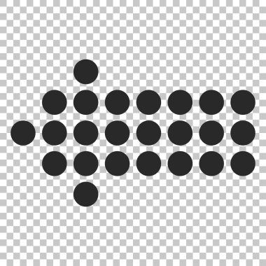 Noktalı ok sol vektör simgesi