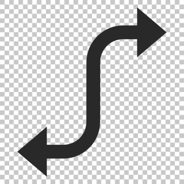 Bend ok vektör simgesi karşısında