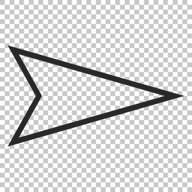 İşaretçi doğru vektör simgesi