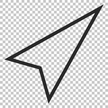 İşaretçiyi doğru yukarı vektör simgesi