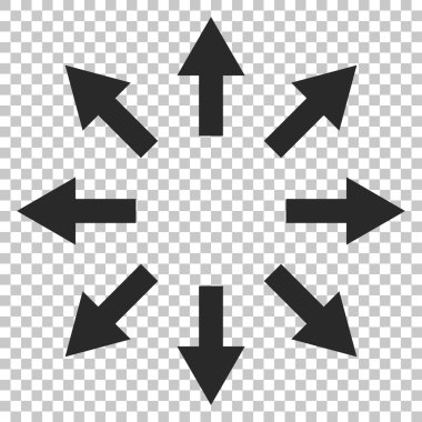 Radyal okları vektör simgesi