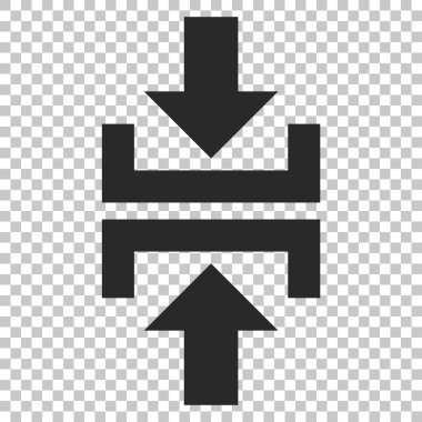 Basın düşey yönde vektör simgesi