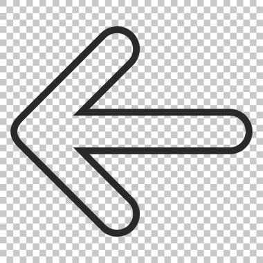 Vektör simge sol yönlü ok