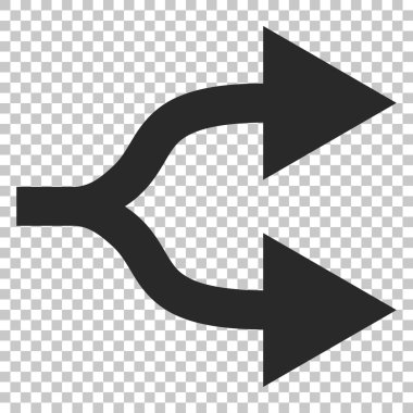 Split okları doğru vektör simgesi