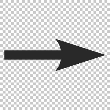 Keskin ok doğru vektör simgesi