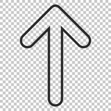 Vektör simge yukarı yönlü ok