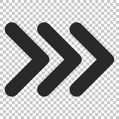 Üçlü ok ucu doğru vektör simgesi