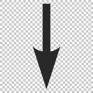 Vektör simgesi aşağı ok keskin