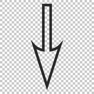 Vektör simgesi aşağı ok keskin