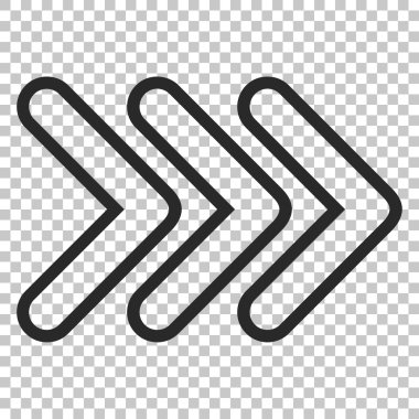 Üçlü işaretçi doğru vektör simgesi