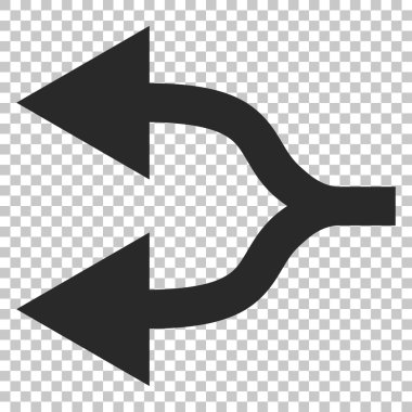 Split oklar sol vektör simgesi