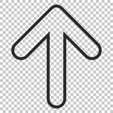 Vektör simge yukarı yönlü ok