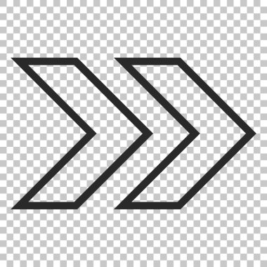 Üst karakter doğru vektör simgesi