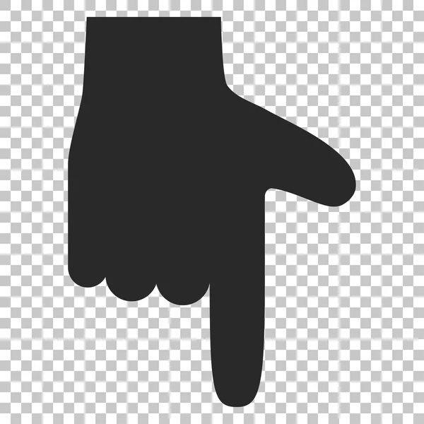 Ukazatele ve tvaru ruky dolů vektorové ikony — Stockový vektor