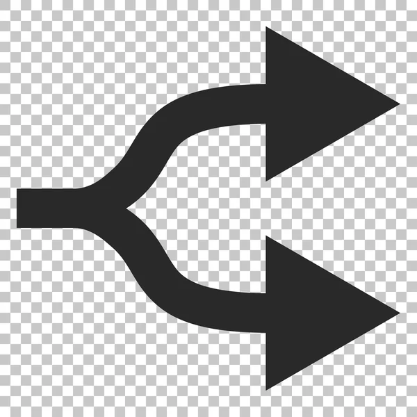 Split Arrows Right Vector Icon — Stock Vector