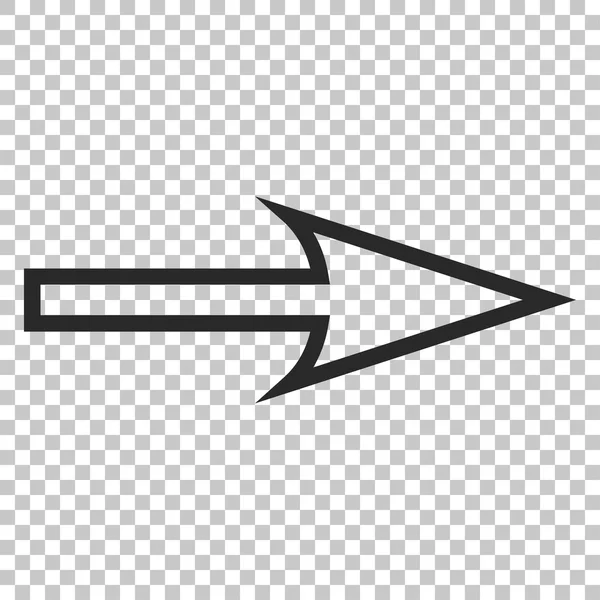 Острая стрелка правой векторной иконы — стоковый вектор