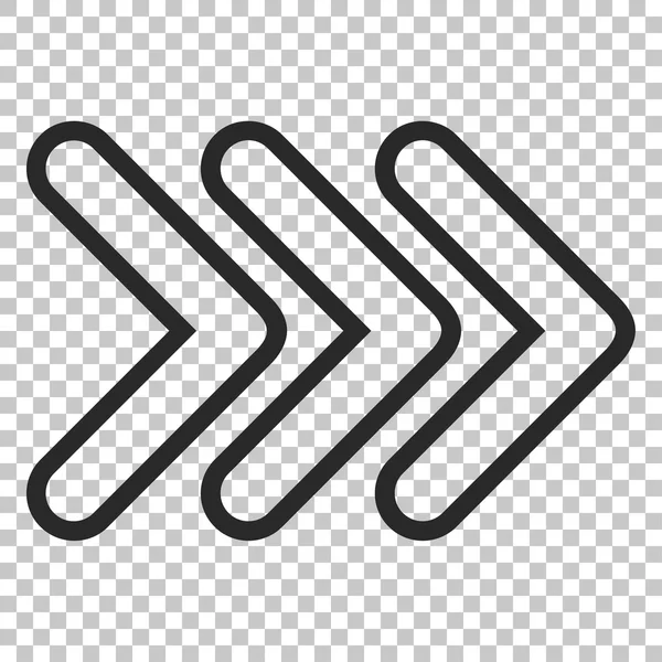 Üçlü işaretçi doğru vektör simgesi