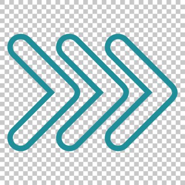 Üçlü işaretçi doğru vektör simgesi