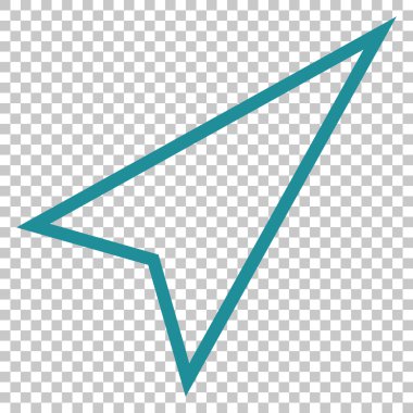 İşaretçiyi doğru yukarı vektör simgesi