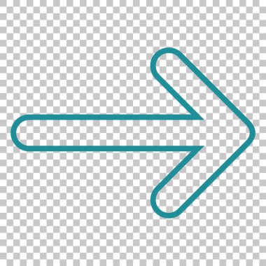 Yuvarlak ok doğru vektör simgesi