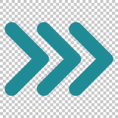 Üçlü ok ucu doğru vektör simgesi