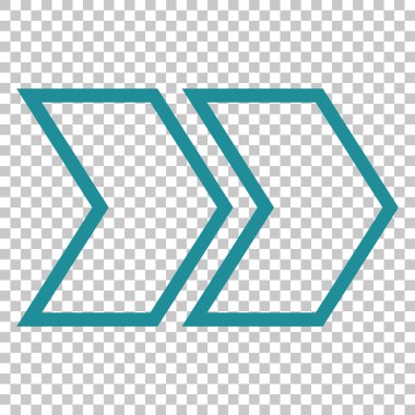 Üst karakter doğru vektör simgesi