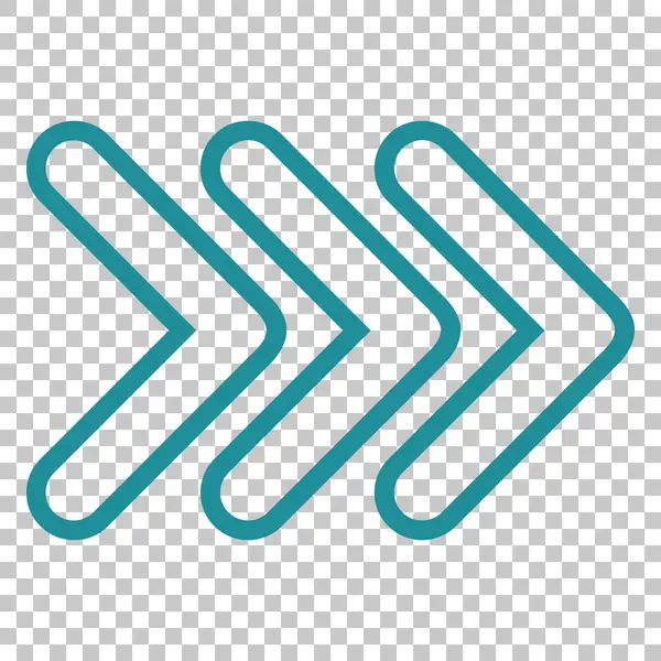 Üçlü işaretçi doğru vektör simgesi