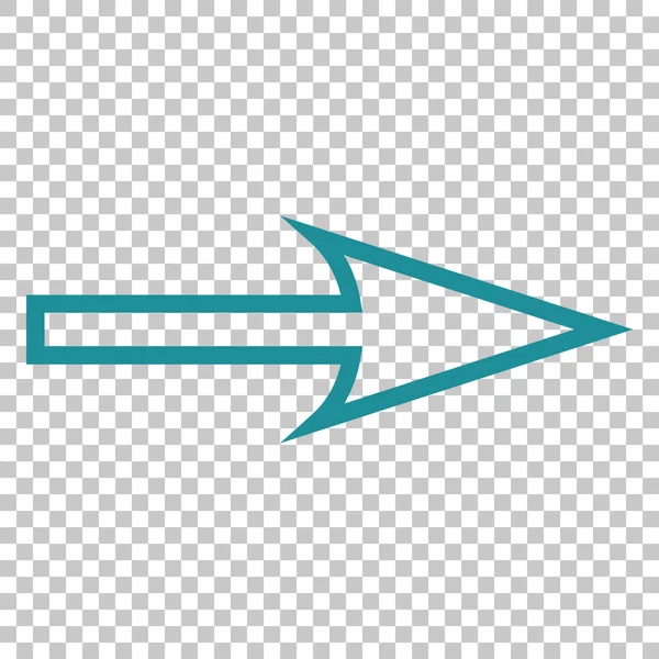 Seta afiada vetor direito Ícone —  Vetores de Stock
