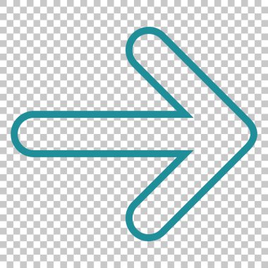 Yuvarlak ok doğru vektör simgesi