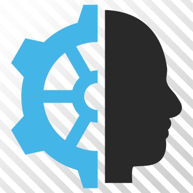 Cyborg dişli vektör simgesi