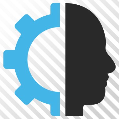 Cyborg dişli vektör simgesi