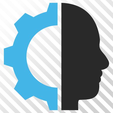 Cyborg dişli vektör simgesi