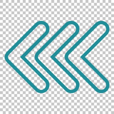 Üçlü işaretçi sol vektör simgesi