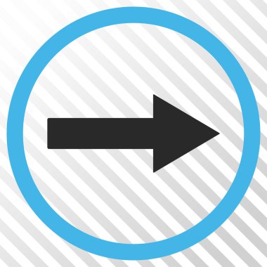 Sağ ok vektör simgesi yuvarlak