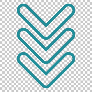 Vektör simgesi aşağı Çift Kişilik işaretçi