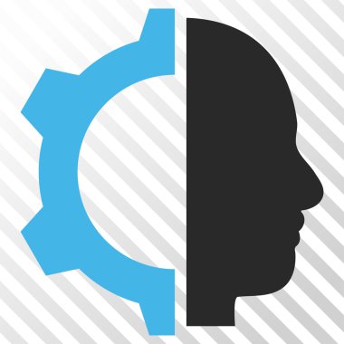 Cyborg dişli vektör simgesi