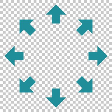 Radyal okları vektör simgesi