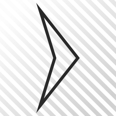 Ok ucu doğru vektör simgesi