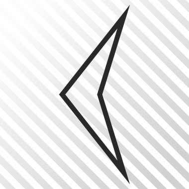 Ok ucu sol vektör simgesi