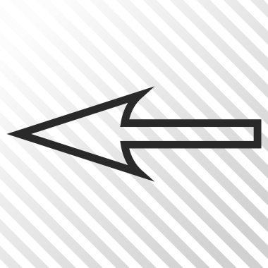 Keskin ok sol vektör simgesi