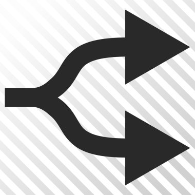 Split okları doğru vektör simgesi