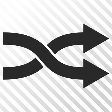 Shuffle okları doğru vektör simgesi