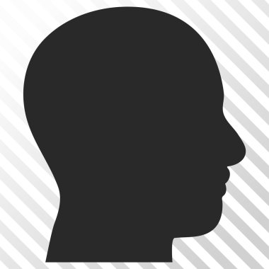 Kafa profil vektör simgesi