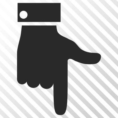 Vektör simgesi aşağı el işaretçisi