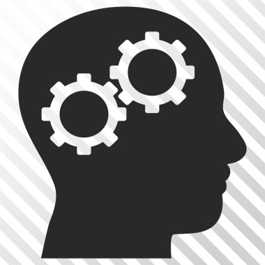 Beyin Gears vektör simgesi