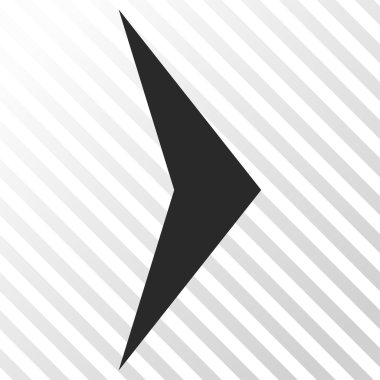 Ok ucu doğru vektör simgesi